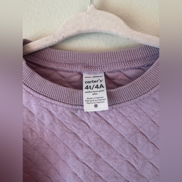 Carter's Light Purple Quilted Girls Sweater - Picture 3 of 6